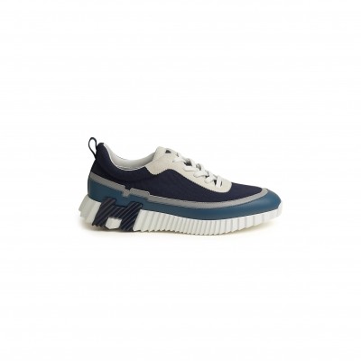 HERMES PARIS BOUNCING SNEAKER BLUE GREY WHITE H242796ZHI2435
